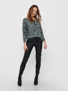 ONLY Printed 3/4 sleeved top -Chinois Green - 15144286