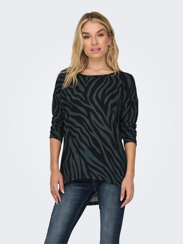 ONLY Loose Fit Round Neck Dropped shoulders Top - 15144286