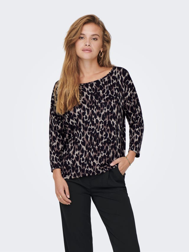 ONLY Loose Fit Round Neck Dropped shoulders Top - 15144286