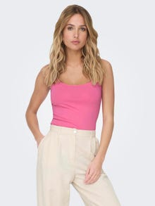 ONLY Effen Mouwloze top -Pink Power - 15148401