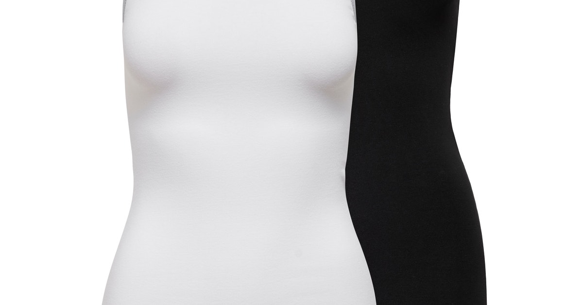 Canottiera Donna Senza Maniche - Pacco Da 2, 100% Cotone, Bianco E Nero - Foto 6