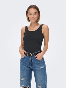 ONLY Slim Fit Round Neck Tank-Top -Black - 15149050