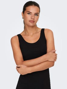ONLY Slim Fit Round Neck Tank-Top -Black - 15149050