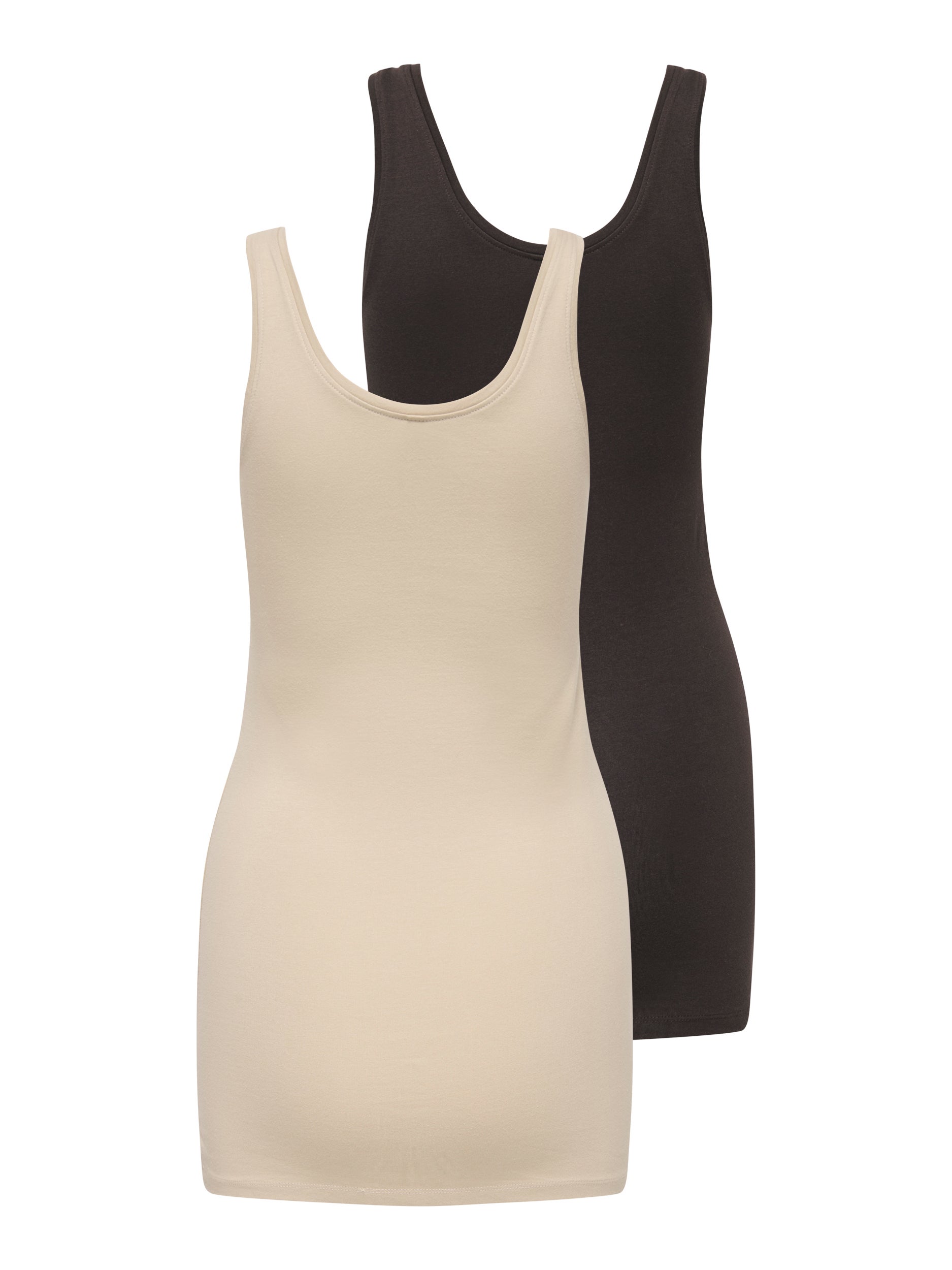 ONLLIVE 2-pack Tank top | Donkerbruin | ONLY®