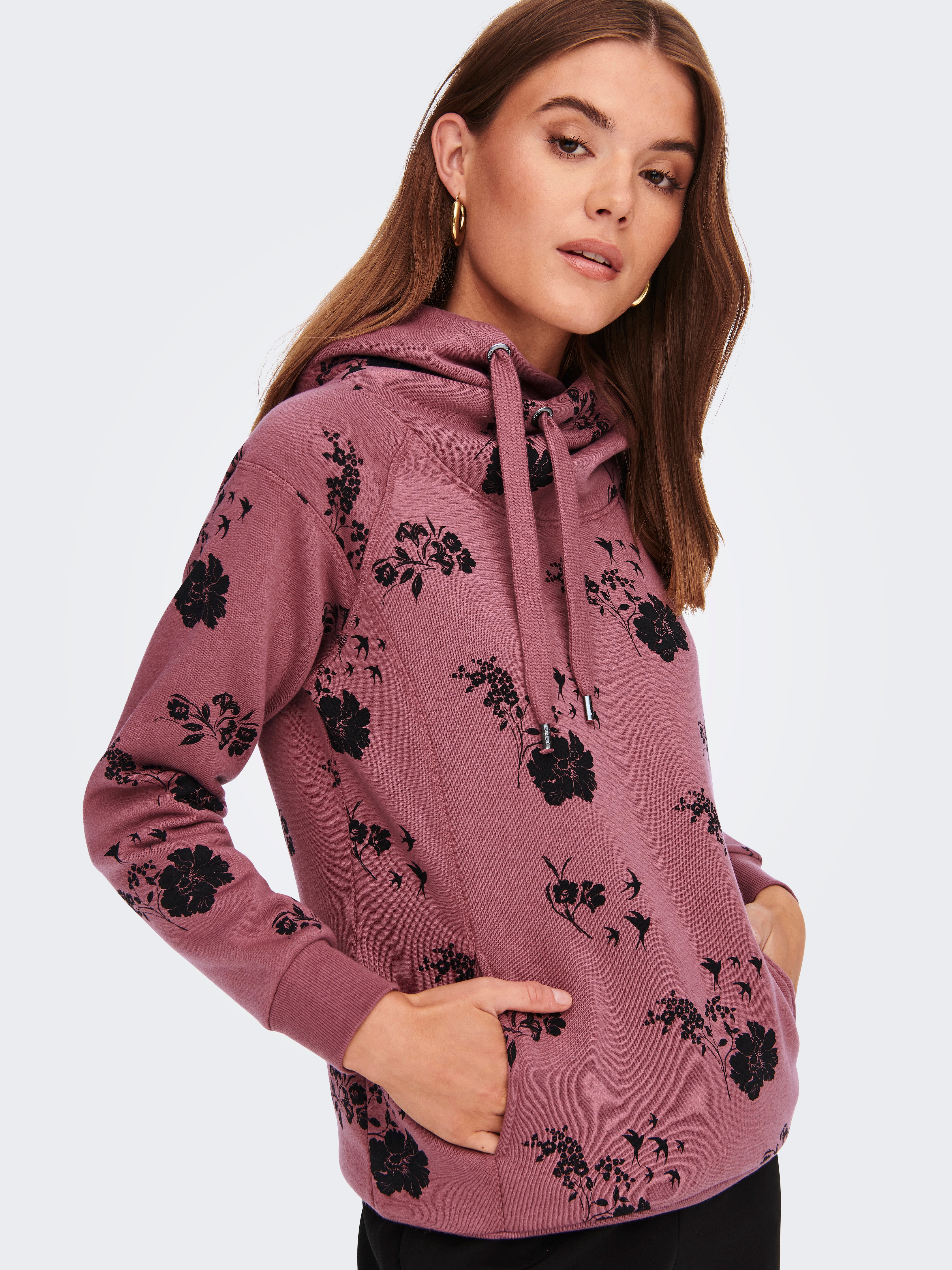 rose fleece hoodie