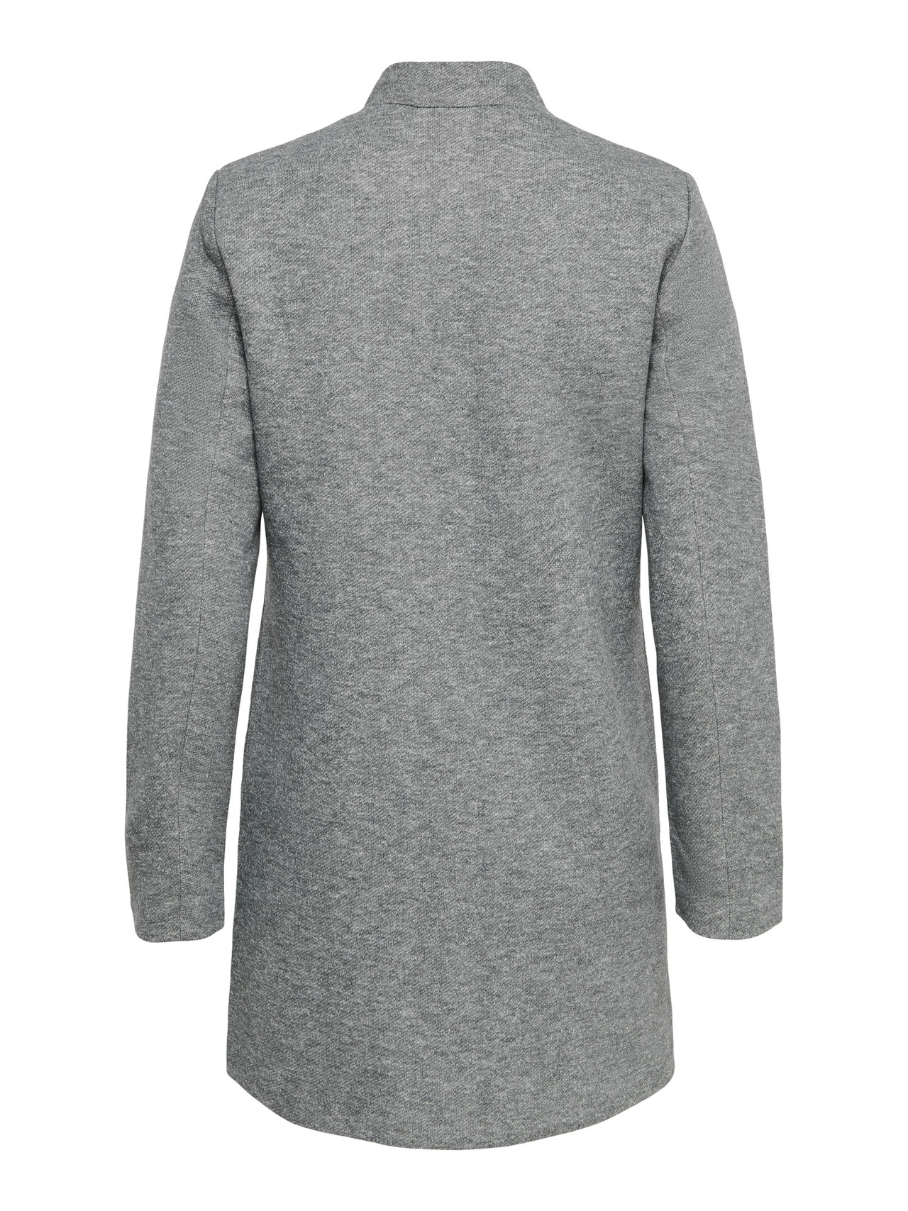 ONLY Ensfarvet coatigan -Light Grey Melange - 15149366