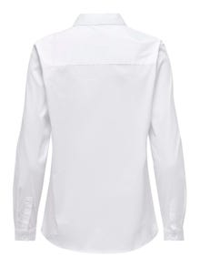 ONLY Regular fit Overhemd kraag Manchetten met knoop Nauwsluitende mouwen Overhemd -White - 15149877