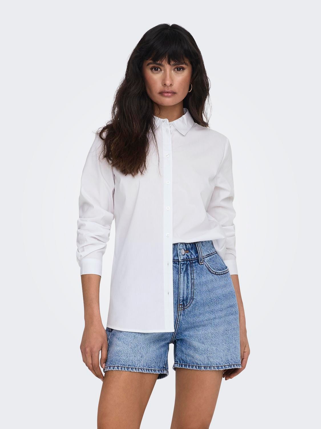 ONLY Klassiek Overhemd met lange mouwen -White - 15149877
