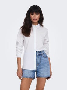 ONLY Regular fit Overhemd kraag Manchetten met knoop Nauwsluitende mouwen Overhemd -White - 15149877