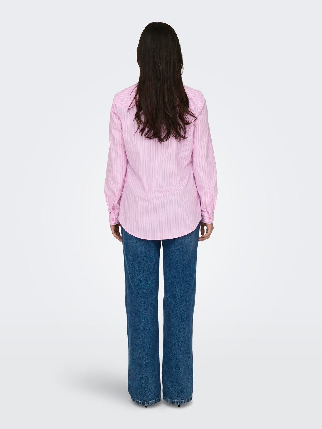 ONLY Regular Fit Shirt collar Buttoned cuffs Slim fitted sleeves Shirt -Begonia Pink - 15149877