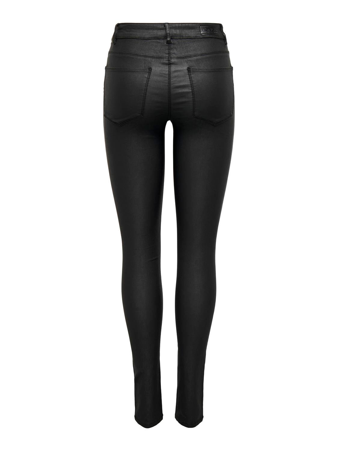 ONLAnne mid coated Skinny fit jeans | Black | ONLY®