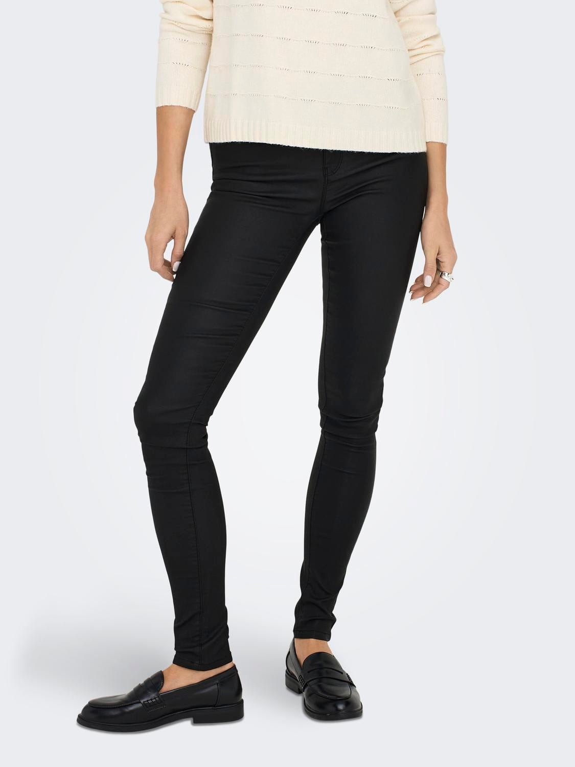 Pantalon noir skinny top femme