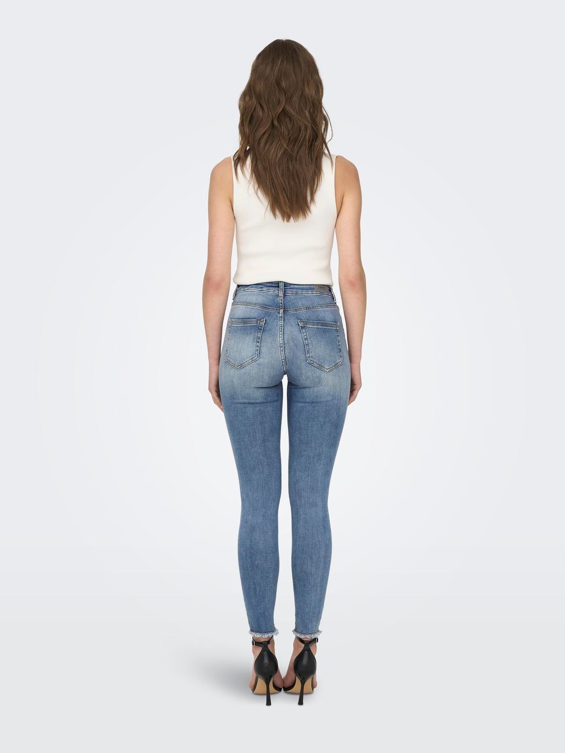 ONLY ONLBlush ankellånga Skinny fit-jeans -Light Blue Denim - 15151895