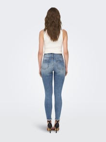 ONLY Skinny fit Mid waist Gescheurde zomen Jeans -Light Blue Denim - 15151895