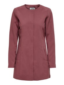 ONLY Round Neck Coat -Rose Brown - 15152556