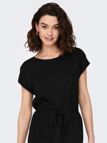 ONLY Lockeres Kleid mit kurzen Ärmeln -Black - 15153021