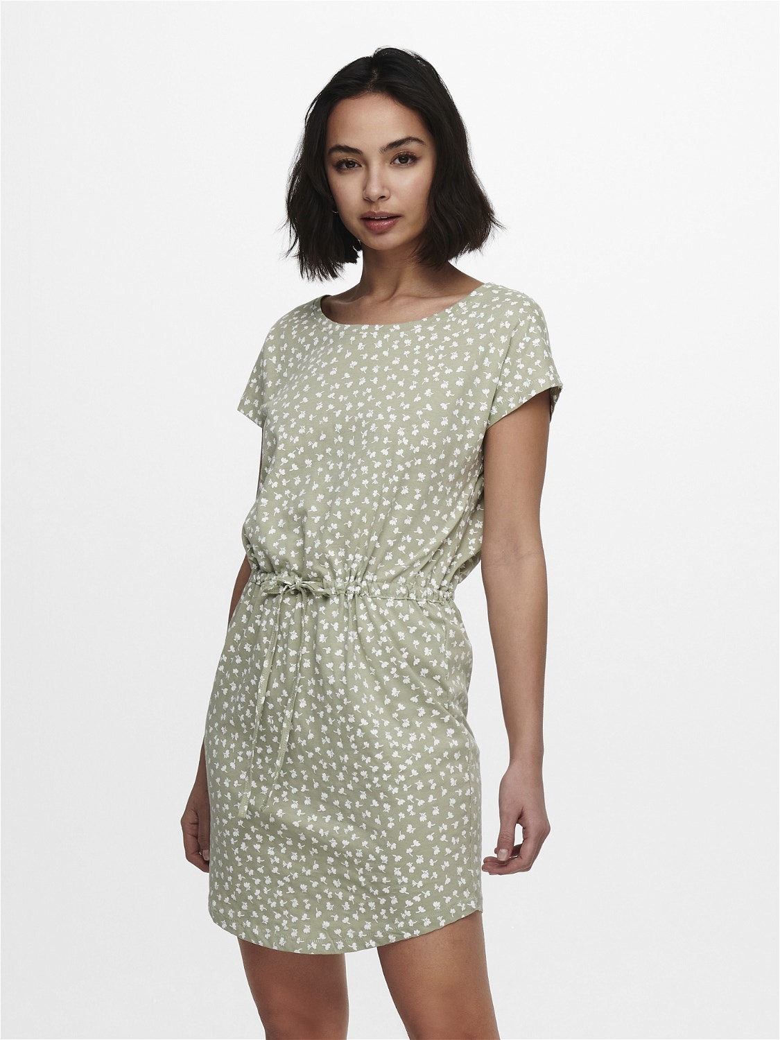 ONLY Mini Løs Kortærmet kjole -Desert Sage - 15153021