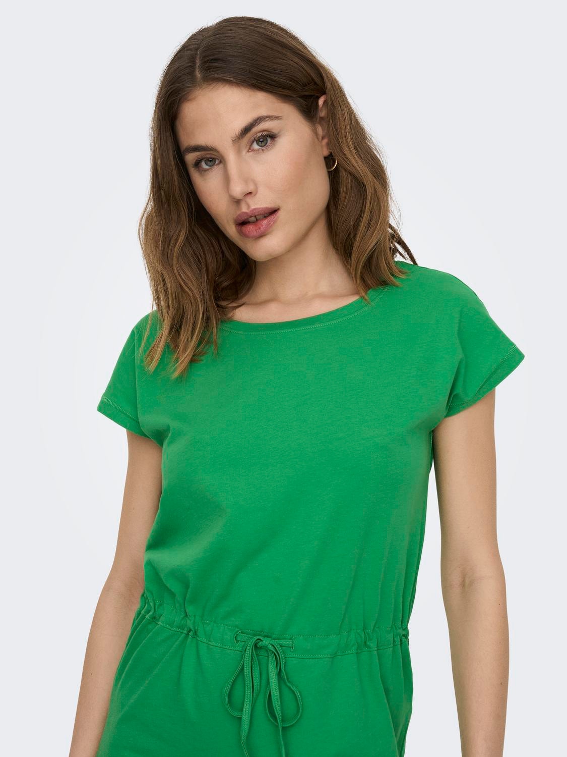 ONLY Mini Loose Short sleeved dress -Kelly Green - 15153021