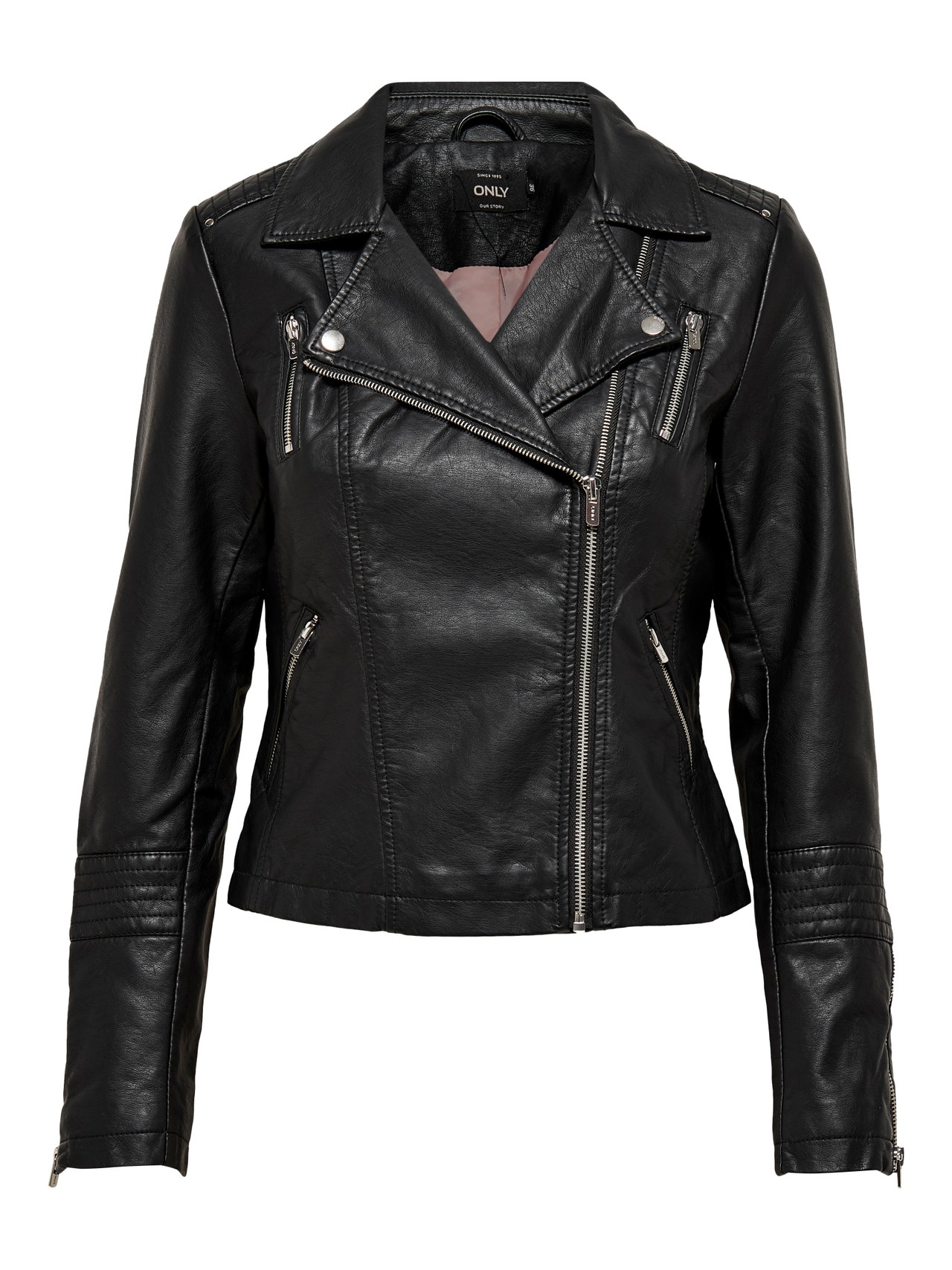 ONLY Biker Faux Leather Jacket -Black - 15153079
