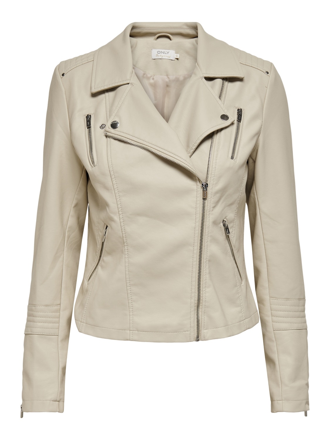 ONLY Reverse Zipped cuffs Jacket -Silver Lining - 15153079
