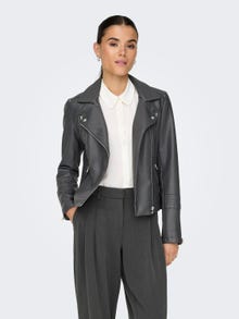 ONLY Reverse Zipped cuffs Jacket -Magnet - 15153079