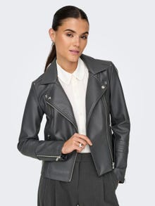 ONLY Reverse Zipped cuffs Jacket -Magnet - 15153079