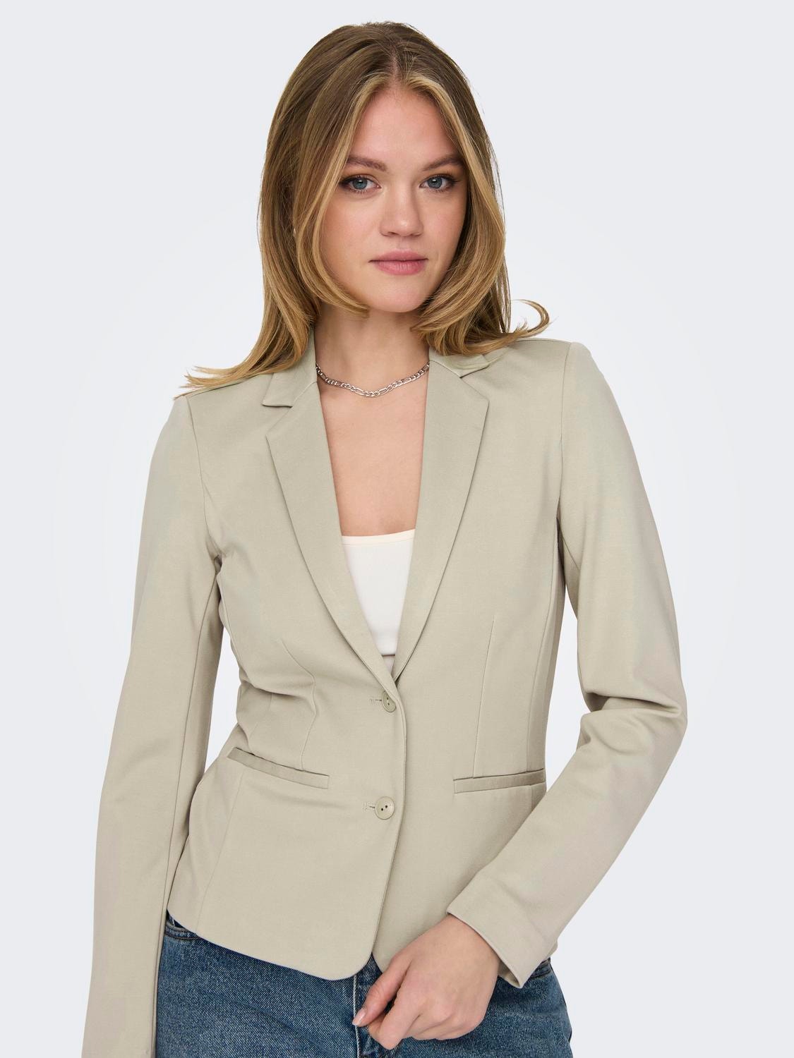 ONLY Blazers Regular Fit Revers en pointe -Pure Cashmere - 15153144