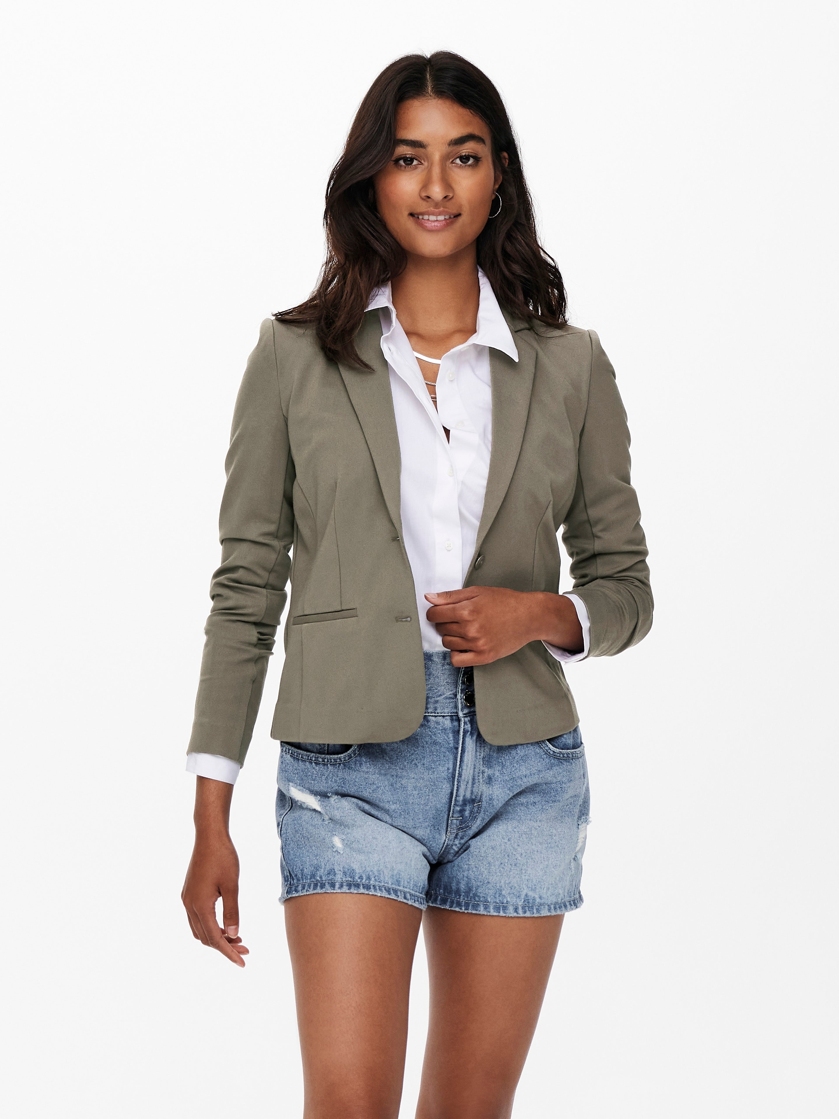 Women's Blazers: Black, White, Pink 
