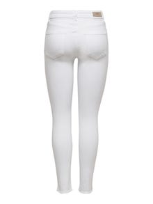 ONLY Skinny Fit Mid waist Jeans -White - 15155438