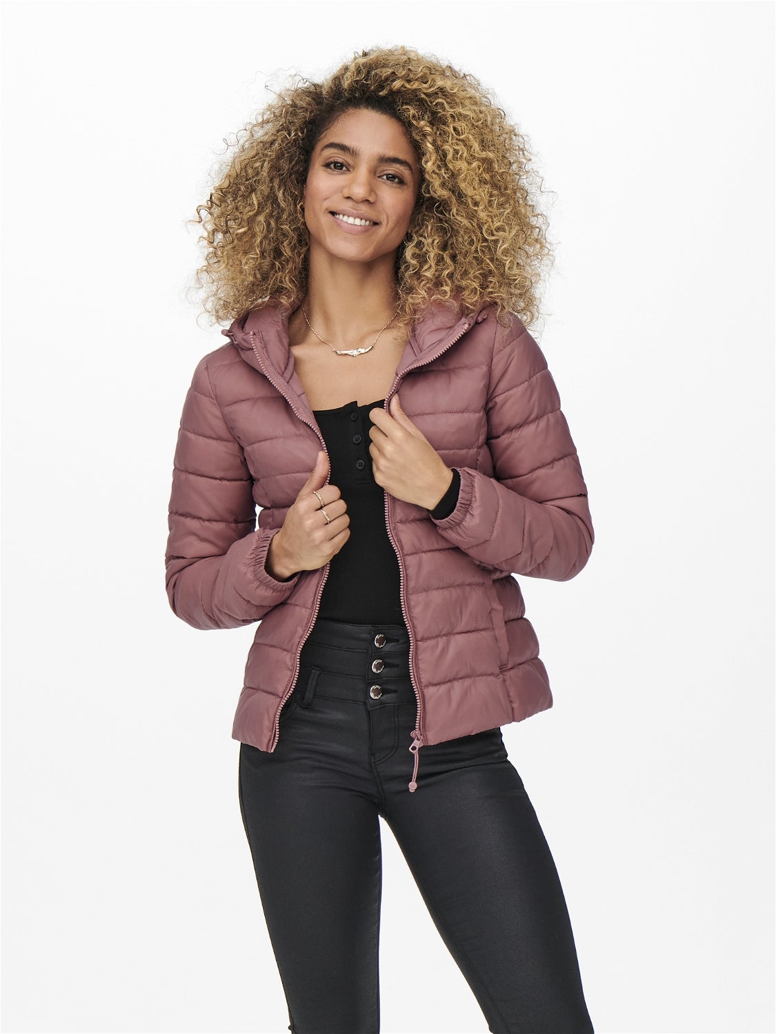 High stand-up collar Jacket | Medium Rose | ONLY®