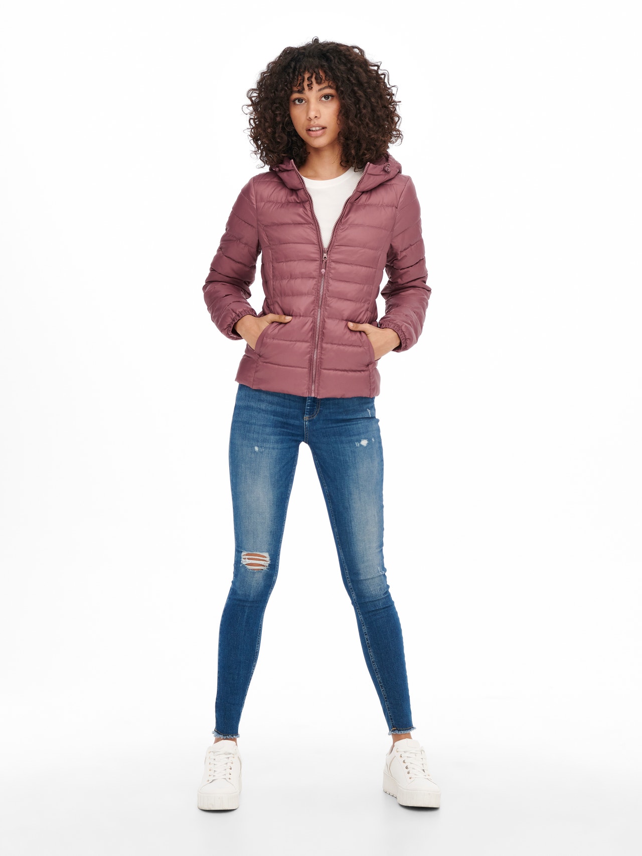 ONLY Short Quilted jacket -Rose Brown - 15156569