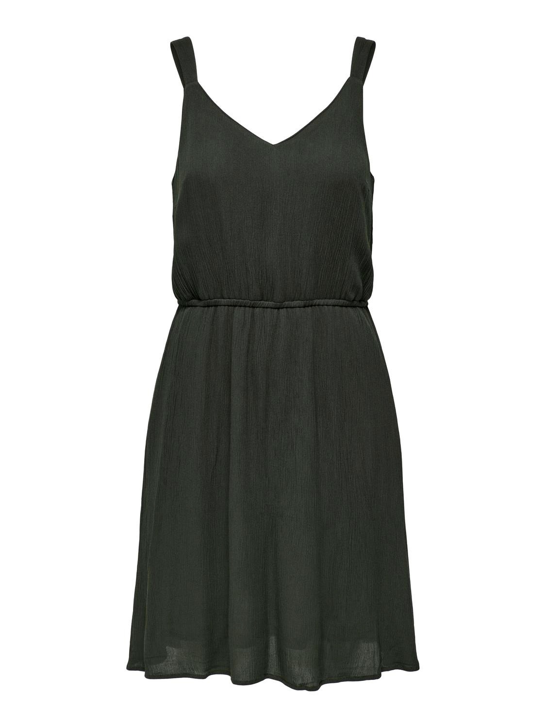 ONLY Regular Fit V-Neck Short dress -Peat - 15157655
