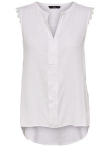 ONLY Detailed Sleeveless Top -White - 15157656