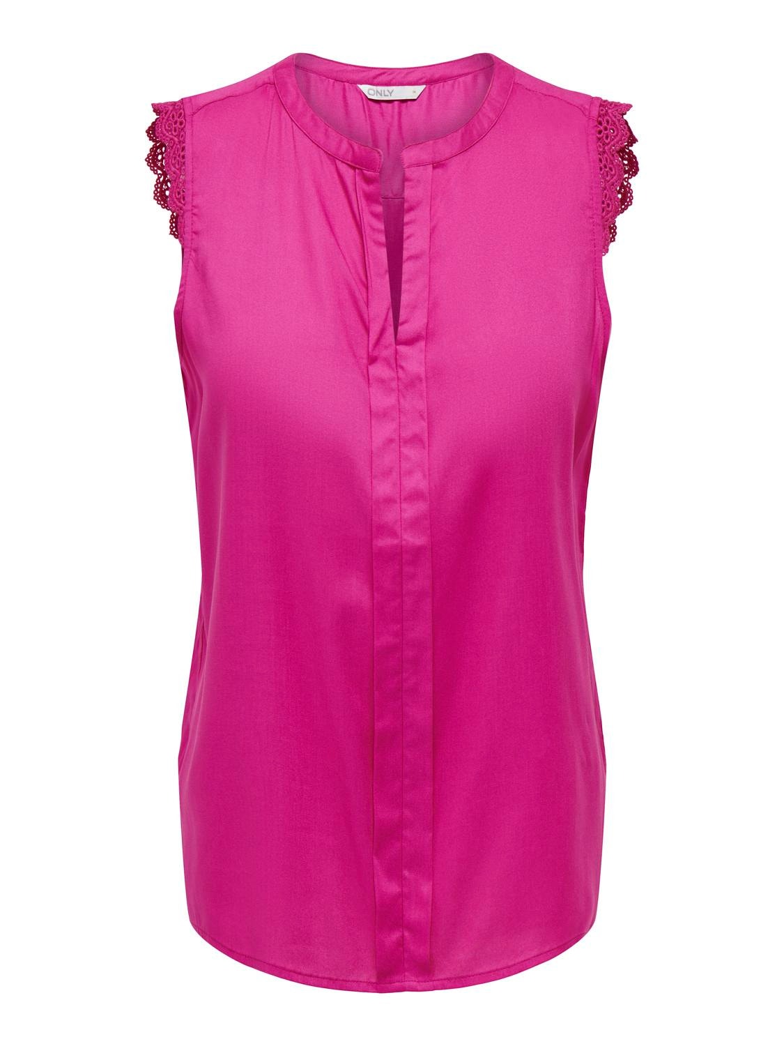 ONLY Detailed Sleeveless Top -Very Berry - 15157656
