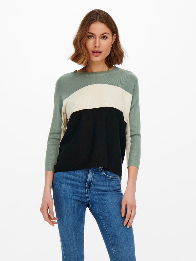 ONLY Contrast Knitted Pullover - 15157863