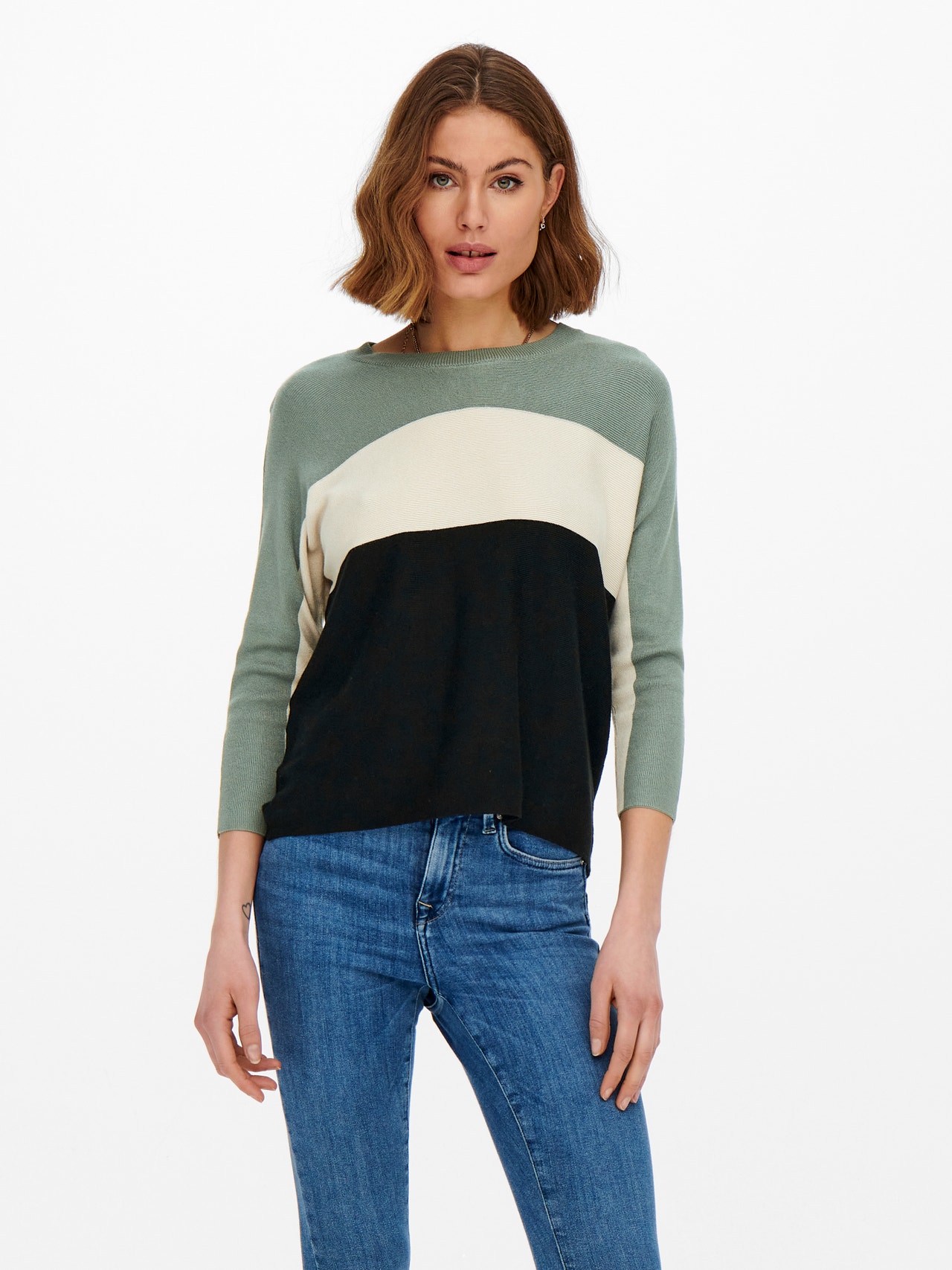 ONLY Pull-overs Col rond -Chinois Green - 15157863