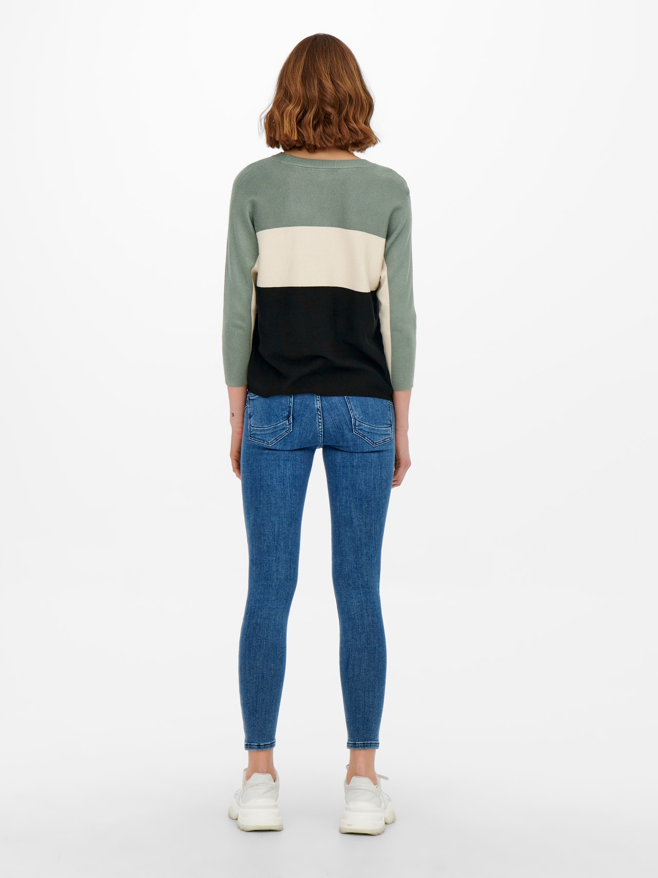 ONLY Kontrast Strikket pullover -Chinois Green - 15157863