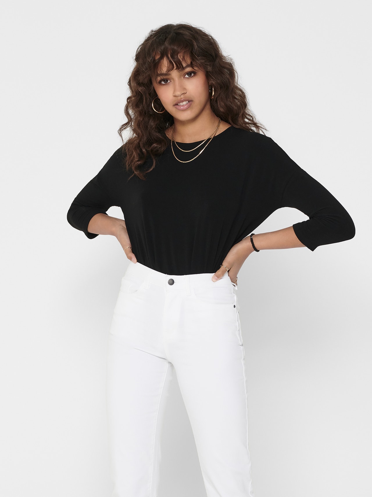 ONLY Loose fitted top -Black - 15157920