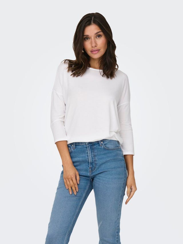 ONLY Tops Loose Fit Col rond Épaules tombantes - 15157920