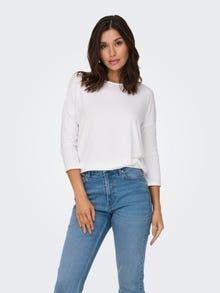 ONLY Tops Loose Fit Col rond Épaules tombantes -Cloud Dancer - 15157920