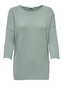 ONLY Loose fit O-hals Lave skuldre Topp -Chinois Green - 15157920