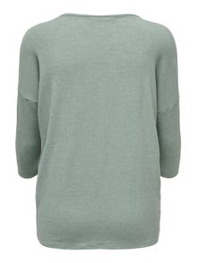 ONLY Loose Fit Round Neck Dropped shoulders Top -Chinois Green - 15157920