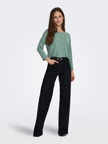 ONLY Ruumikas lõige Ümmargune kaelus Langetatud õlaosa Top -Chinois Green - 15157920