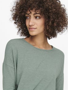 ONLY Loose Fit Round Neck Dropped shoulders Top -Chinois Green - 15157920