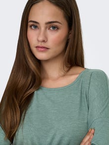 ONLY Ruumikas lõige Ümmargune kaelus Langetatud õlaosa Top -Chinois Green - 15157920