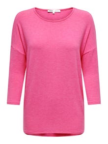 ONLY Tops Loose Fit Col rond Épaules tombantes -Carmine Rose - 15157920
