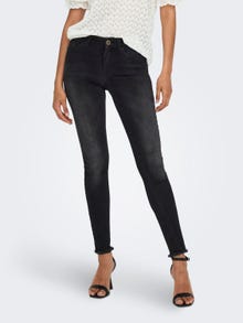 ONLY ONLBLUSH Mid Waist Ankle Jeans -Black Denim - 15157997