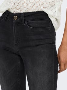 ONLY ONLBLUSH Mid Waist Ankle Jeans -Black Denim - 15157997