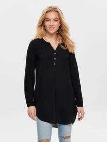 ONLY Regular Fit Button under collar Shirt -Black - 15158111