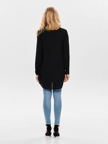 ONLY Ensfarget Langermet skjorte -Black - 15158111